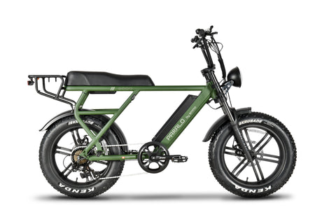 Emmo Paralo C Electric Moped EBike With Fat Bike Tires Green Side
