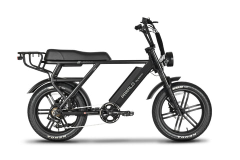 Emmo Paralo Pro 2.0 Electric Moped EBike With Fat Bike Tires Black Side