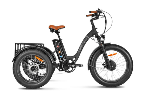Emmo Trobic C Electric Bike Cargo Tricycle Ebike Fat Tires Black Side