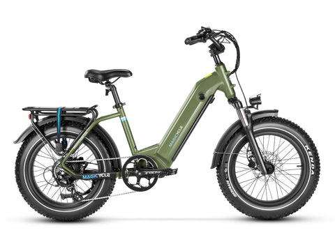magicycle-ocelot-pro-electric-step-thru-fat-tire-e-bike-green-right-side