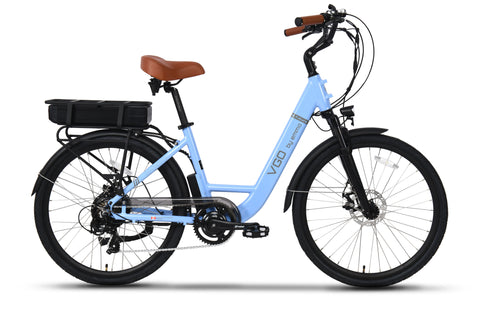 Emmo Vgo C2 Step-Thru Electric Bike City Commuting Ebike Blue Side